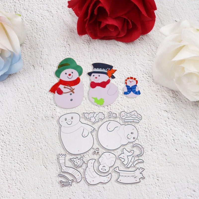Feemkota Christmas Snowman Die Cuts for Card Making Christian Theme Stamps Cutting Dies for DIY Paper Scrapbooking Crafts Embossing Decorations - Image 4